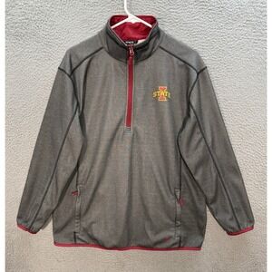 Iowa State Cyclones Sweatshirt Adult Large Gray Pullover 1/4 Zip NCAA College